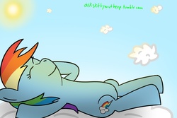 Size: 1200x800 | Tagged: safe, artist:skitty, rainbow dash, g4, 30 minute art challenge, sleeping