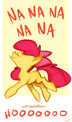 Size: 406x692 | Tagged: safe, artist:capnpea, apple bloom, earth pony, pony, g4, female, filly, singing