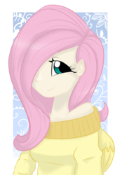 Size: 1280x1839 | Tagged: safe, artist:marisalle, fluttershy, human, g4, bust, female, humanized, portrait, solo