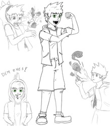 Size: 4360x5000 | Tagged: safe, artist:devious-stylus, spike, dragon, human, g4, absurd resolution, sketch, wip