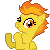 Size: 50x50 | Tagged: safe, artist:taritoons, part of a set, spitfire, pony, g4, animated, clapping, clapping ponies, cute, cutefire, female, icon, pixel art, simple background, solo, sprite, transparent background