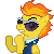 Size: 50x50 | Tagged: safe, artist:taritoons, part of a set, spitfire, pony, g4, animated, clapping, clapping ponies, clothes, cute, cutefire, female, icon, pixel art, simple background, solo, sprite, sunglasses, transparent background, uniform