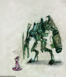 Size: 806x930 | Tagged: safe, artist:foxinshadow, twilight sparkle, robot, g4, mecha