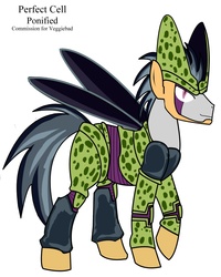 Size: 1000x1250 | Tagged: safe, artist:pinkanon, pony, cell, cell (dragon ball), dragon ball, dragon ball z, perfect cell, ponified, solo