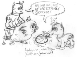 Size: 1803x1347 | Tagged: safe, artist:skybard, ponified, sketch, toy story, toy story 2