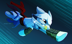 Size: 1203x733 | Tagged: safe, artist:krossan, action pose, altair ibn la-ahad, assassin's creed, knife, mouth hold, ponified, weapon