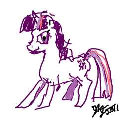 Size: 700x699 | Tagged: safe, artist:johnjoseco, twilight sparkle, pony, g4, doodle, female, solo