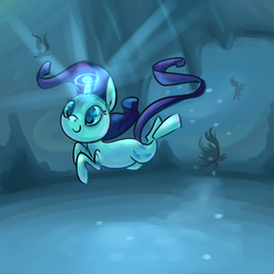 Size: 1000x1000 | Tagged: safe, artist:ponygoggles, rarity, g4, magic, underwater