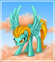 Size: 844x946 | Tagged: safe, artist:mn27, lightning dust, pegasus, pony, g4, female, mare, solo, spread wings