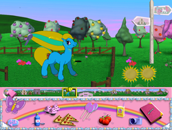 Size: 800x600 | Tagged: safe, oc, oc only, earth pony, pony, g2, my little pony: friendship gardens, brush, crossroads, female, happy, mare, pc game, video game
