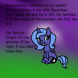 Size: 512x512 | Tagged: safe, artist:ask-baby-luna, princess luna, pony, g4, baby, female, filly, princess, solo, tumblr, woona, younger