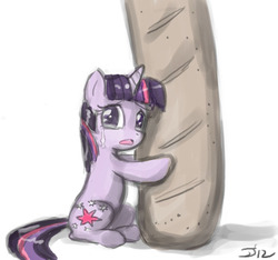 Size: 700x656 | Tagged: safe, artist:johnjoseco, twilight sparkle, g4, bread, crying, filly