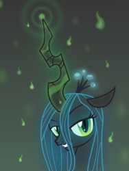 Size: 1600x2133 | Tagged: dead source, safe, artist:regolithx, queen chrysalis, changeling, changeling queen, g4, bedroom eyes, female