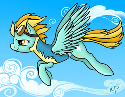 Size: 1090x850 | Tagged: safe, artist:wolf-spirit99, lightning dust, pony, g4, female, solo, wonderbolt trainee uniform