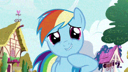 Size: 500x281 | Tagged: safe, screencap, rainbow dash, pegasus, pony, friendship is magic, g4, animated, crying, female, laughing, mare, solo, tears of laughter, well