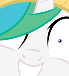 Size: 500x549 | Tagged: artist needed, source needed, safe, princess celestia, alicorn, pony, princess molestia, g4, close-up, female, rapeface, reaction image, solo, stare