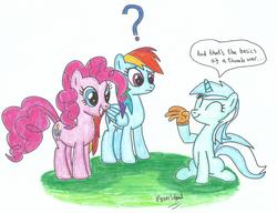 Size: 6140x4719 | Tagged: safe, artist:ulyssesgrant, lyra heartstrings, pinkie pie, rainbow dash, g4, absurd resolution