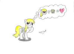 Size: 2338x1700 | Tagged: safe, artist:ulyssesgrant, derpy hooves, pegasus, pony, g4, female, mare, muffin, that pony sure does love muffins
