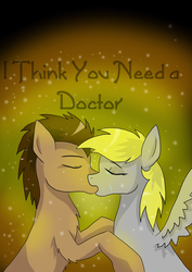 Size: 1240x1754 | Tagged: safe, derpy hooves, doctor whooves, time turner, pegasus, pony, g4, duo, female, mare