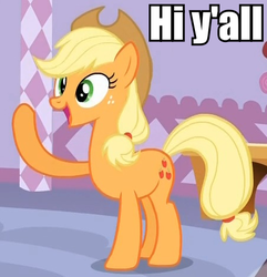 Size: 452x468 | Tagged: safe, applejack, earth pony, pony, g4, female, image macro, solo