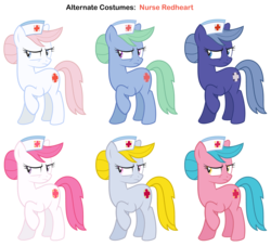 Size: 3200x2900 | Tagged: safe, artist:lockiesajt, artist:pika-robo, melody's mother, nurse loveheart, nurse redheart, nurse sweetheart (g1), nurse tenderheart, nurse tenderheart (g1), earth pony, pony, g1, g4, my little pony tales, alternate clothes, ember's worst nightmare, female, g1 to g4, generation leap, hat, mare, nurse, nurse hat, palette swap, raised hoof, recolor, simple background, transparent background