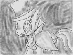 Size: 640x480 | Tagged: safe, lyra heartstrings, g4, cosplay, count bleck, crossover, hat, monocle, paper mario, ponified, super mario bros., super paper mario, top hat, traditional art