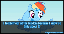 Size: 650x350 | Tagged: safe, rainbow dash, pony, g4, female, pokehidden, pony confession, solo