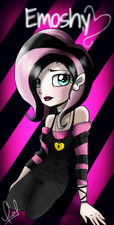 Size: 695x1366 | Tagged: safe, artist:zorbitas, fluttershy, human, g4, emoshy, humanized