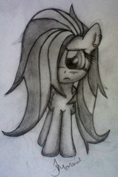 Size: 518x775 | Tagged: safe, fluttershy, g4, emoshy, traditional art