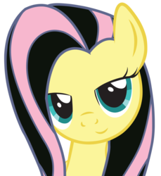 Size: 900x983 | Tagged: safe, fluttershy, pegasus, pony, g4, bedroom eyes, bust, emoshy, looking at you, simple background, smiling, smiling at you, solo, transparent background, vector