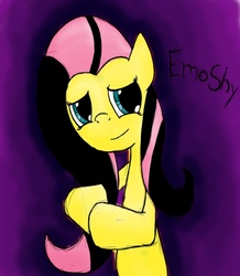 Size: 794x911 | Tagged: safe, artist:masterspiny, fluttershy, g4, emoshy