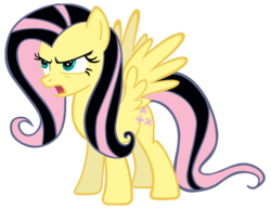 Size: 4950x3825 | Tagged: safe, artist:rainbowdash89, fluttershy, pegasus, pony, g4, emoshy, female, mare, recolor, simple background, transparent background, vector