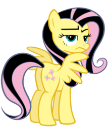 Size: 6000x7000 | Tagged: safe, fluttershy, g4, absurd resolution, butt, emoshy, plot, recolor, simple background, transparent background, vector