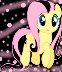 Size: 835x956 | Tagged: safe, artist:ponita120, fluttershy, pegasus, pony, g4, abstract background, emoshy, female, folded wings, frown, mare, open mouth, solo, wings