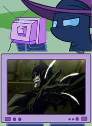 Size: 564x771 | Tagged: safe, mare do well, g4, batman, exploitable meme, gotham knight, meme, tv meme