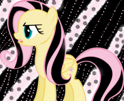 Size: 900x733 | Tagged: safe, artist:ponita120, fluttershy, pegasus, pony, g4, abstract background, emoshy, female, mare, open mouth, solo