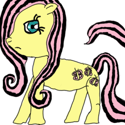 Size: 300x300 | Tagged: safe, artist:cheezburger34, fluttershy, g4, emoshy, ms paint, quality