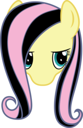 Size: 900x1390 | Tagged: safe, fluttershy, g4, emoshy, head, simple background, slayerdarkcross, transparent background, vector