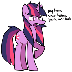 Size: 1036x1041 | Tagged: safe, artist:ghost, twilight sparkle, pony, g4, female, reaction image, solo, twilight sparkle is not amused, unamused