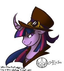 Size: 545x602 | Tagged: safe, artist:aeritus, twilight sparkle, pony, g4, 30 minute art challenge, female, solo, steampunk