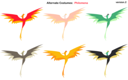 Size: 4000x2500 | Tagged: safe, artist:pika-robo, artist:spinnyhat, hummingway, peewee, philomena, bird, hawk, phoenix, toucan, a bird in the hoof, g4, alternate clothes, palette swap, recolor, simple background, spread wings, transparent background, vector, wings