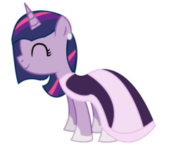 Size: 2370x1970 | Tagged: safe, artist:dragonpony, twilight sparkle, pony, unicorn, g4, alternate hairstyle, clothes, dress, female, mare, simple background, solo, transparent background, unicorn twilight