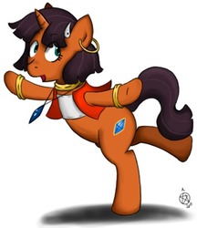 Size: 346x400 | Tagged: safe, artist:thatkidwiththeterameloshoodie, pony, anime, nadia, nadia the secret of blue water, ponified, solo