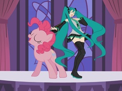 Size: 1134x842 | Tagged: safe, pinkie pie, g4, crossover, hatsune miku, vocaloid