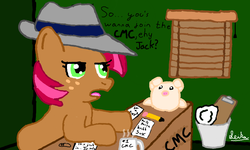 Size: 854x512 | Tagged: safe, artist:seika, babs seed, pony, g4, cute, cutie mark crusaders, filly, noir