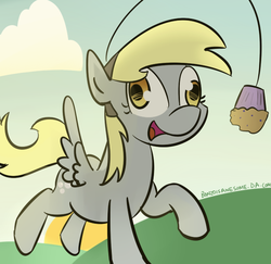 Size: 639x621 | Tagged: safe, artist:bonzoisawesome, derpy hooves, pegasus, pony, g4, female, mare, muffin, solo