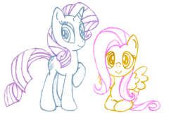 Size: 1507x1007 | Tagged: safe, artist:boulderthedragon, fluttershy, rarity, g4