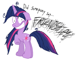 Size: 1255x992 | Tagged: safe, artist:boulderthedragon, twilight sparkle, pony, unicorn, g4, female, floppy ears, friendship, insanity, looking back, mare, messy mane, rear view, solo, twilight fuel, twilight snapple, unicorn twilight