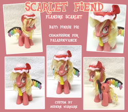 Size: 1578x1390 | Tagged: safe, artist:modern-warmare, brushable, customized toy, flandre scarlet, ponified, touhou, toy