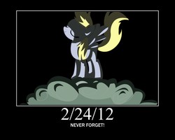 Size: 750x600 | Tagged: dead source, safe, derpy hooves, pegasus, pony, g4, derpygate, female, mare, motivational poster, never forget